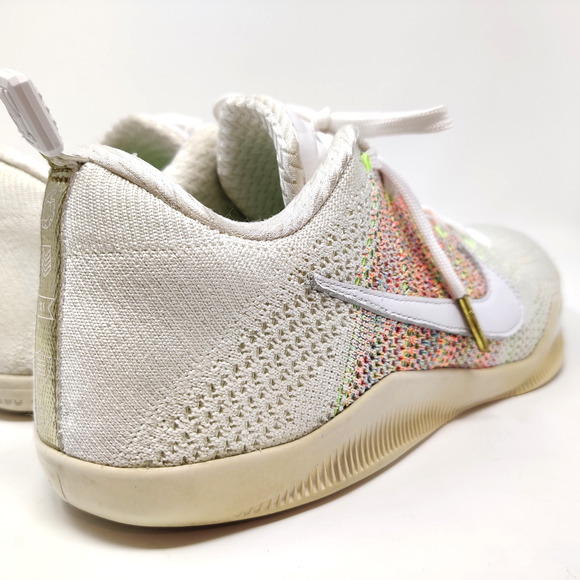 Nike Kobe 11 Elite Low 4KB White Horse Shoes Size 8.5 Pink White Flyknit Rare - Picture 10 of 16